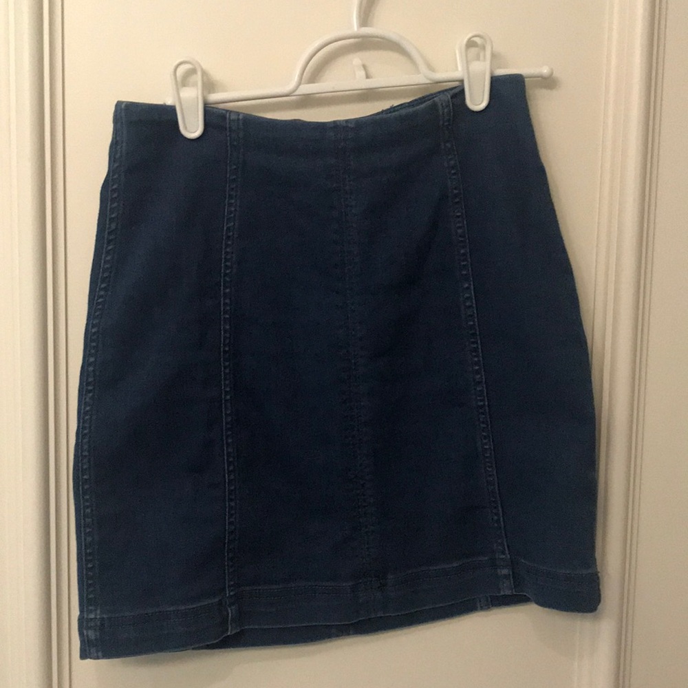 Denim high waisted skirt
